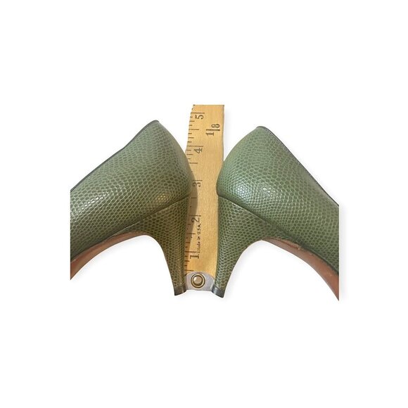 Vintage DeLiso Debs by Palter DeLiso Green Pumps, Size  7 AAA - Picture 12 of 16